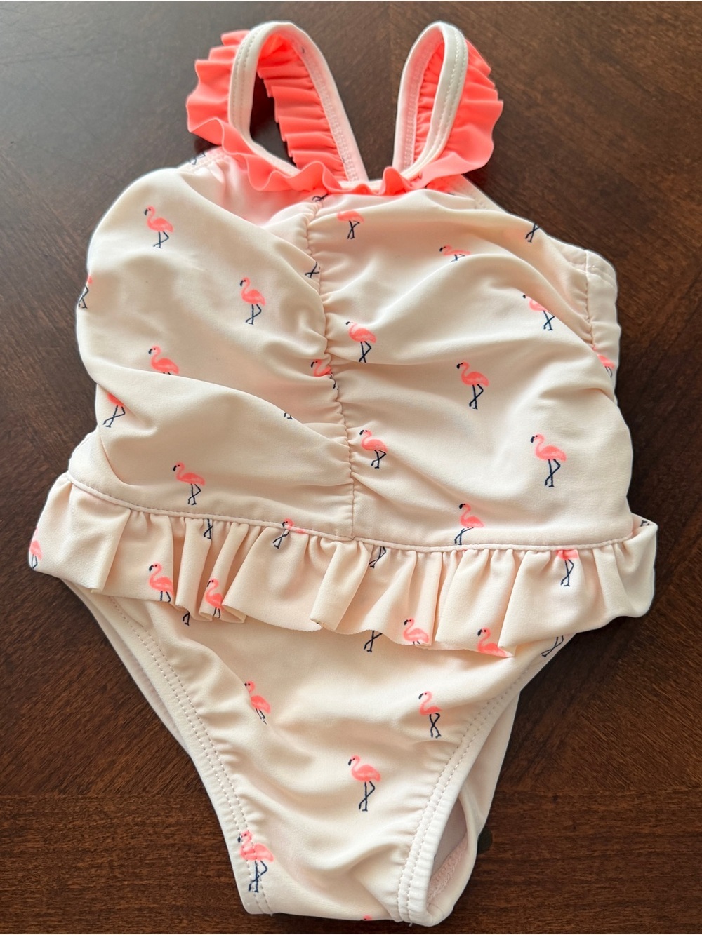 Janie and Jack Flamingo One-Piece Swimsuit Sz 6-12M